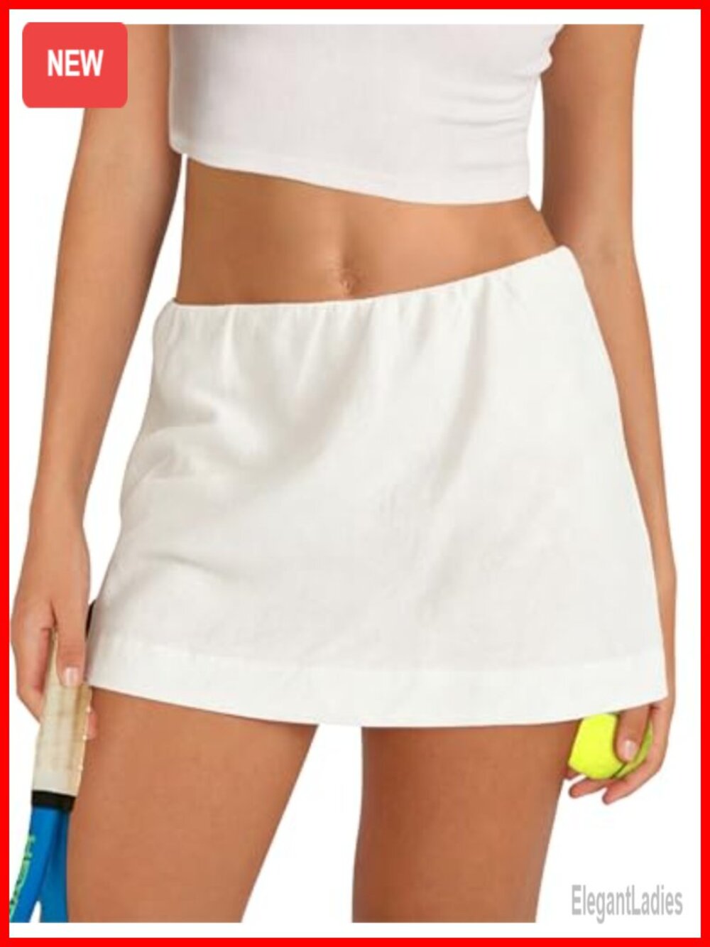 Linen Ramie Tencel A-Line Mini Skort with Built-in Shorts Tennis Skirt